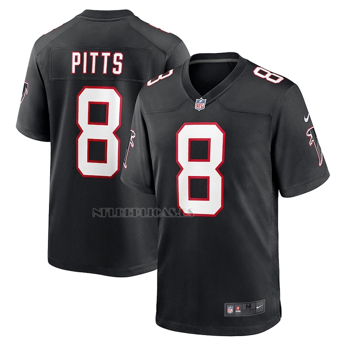 Camiseta NFL Game Atlanta Falcons Kyle Pitts 8 Negro